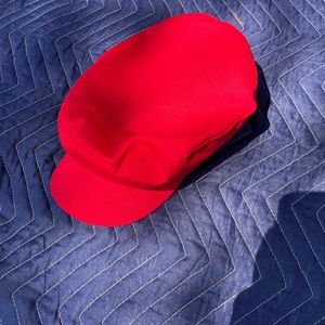 Zara Red paperboy hat